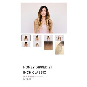 Barefoot Blonde hair extensions “honey dipped”